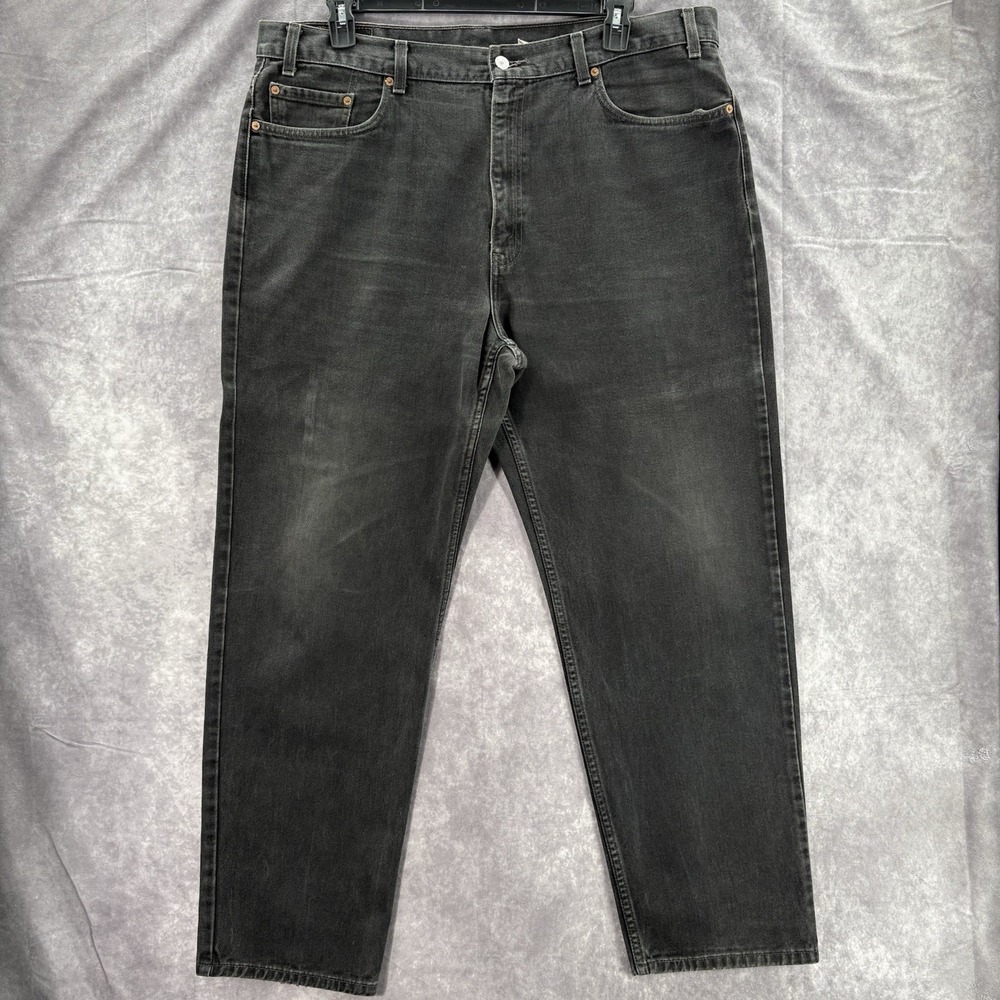 VTG Levis 550 Jeans Mens 42x32 Black Relaxed Straight 90s Grunge Baggy